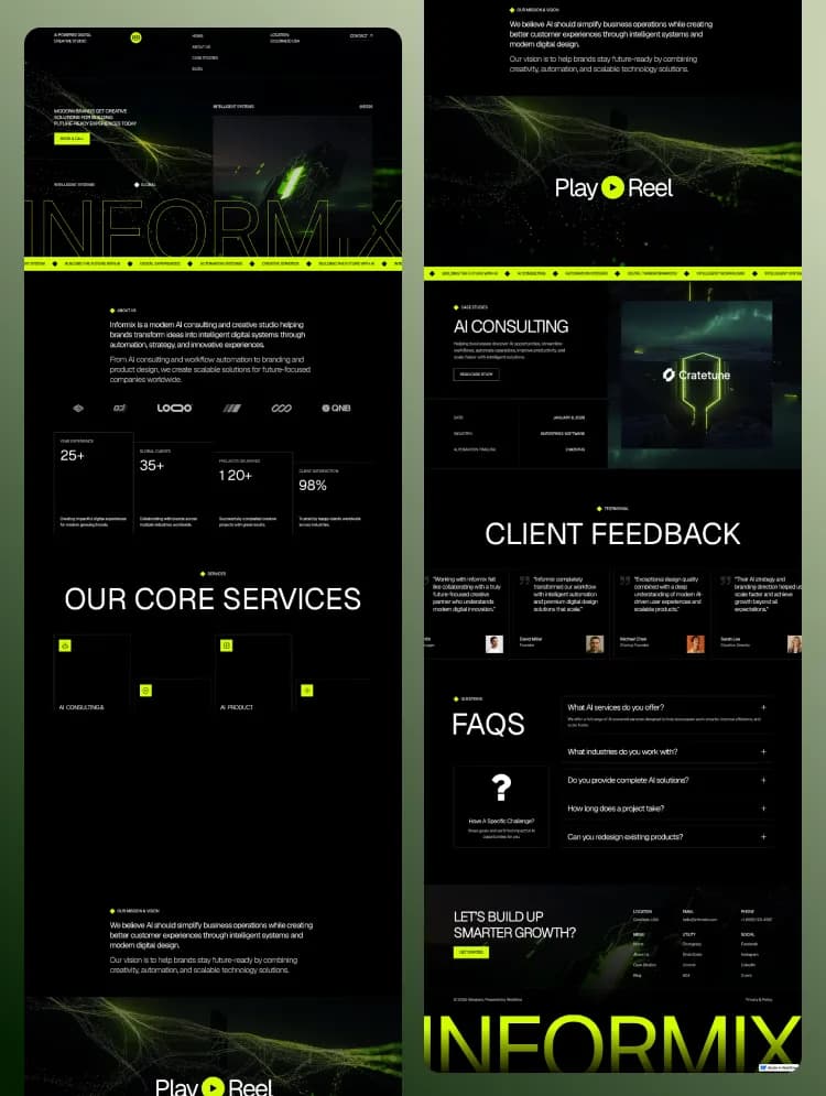 Informix — Webflow template preview