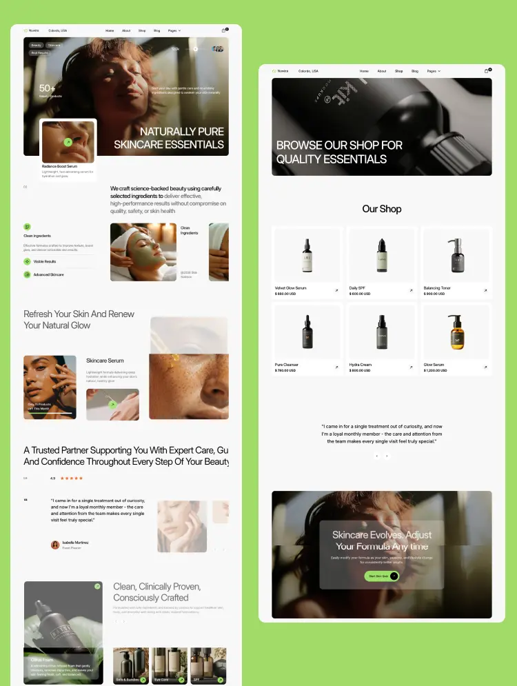 Nuvera — Webflow template preview
