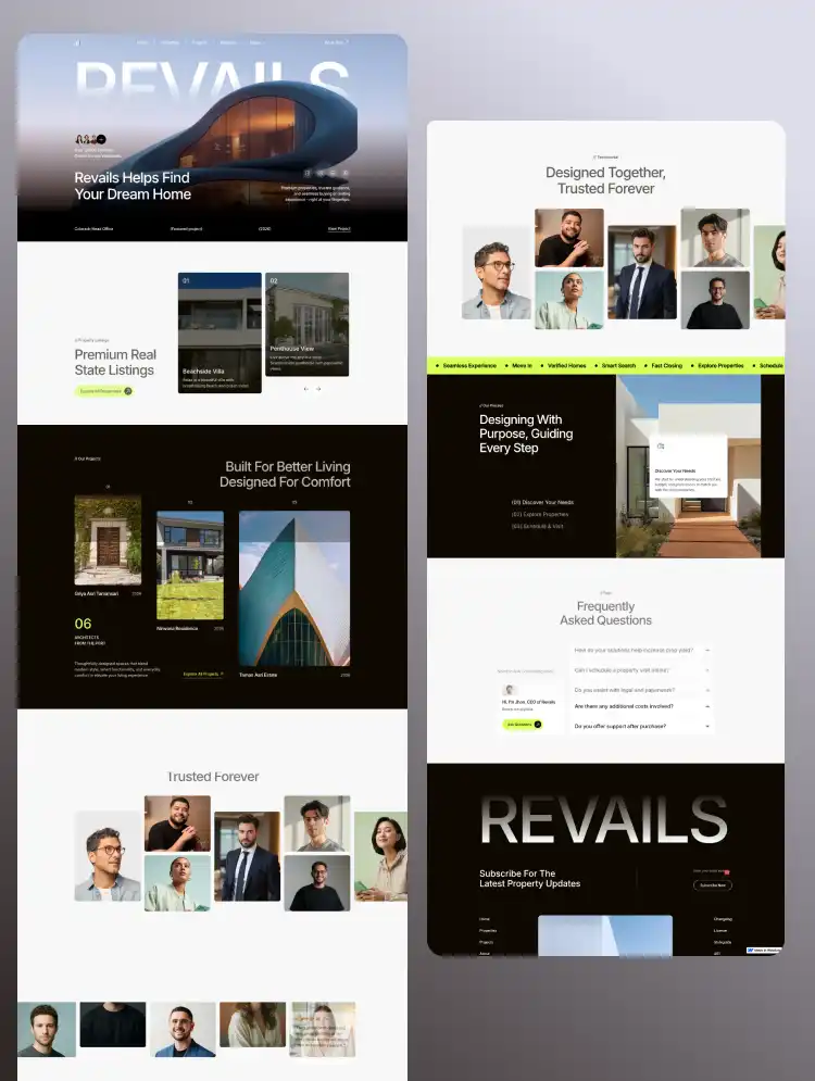 Revails Webflow template